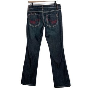 MISS ME Bootcut Low Rise Jeans Red Stitching Dark Size 28 Style JP4502 Kenya